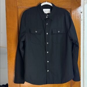 Men’s Frame Black Jacket snap button quilted inside